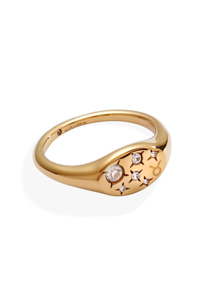 Zodiac Ring, Main, color, Gold Taurus