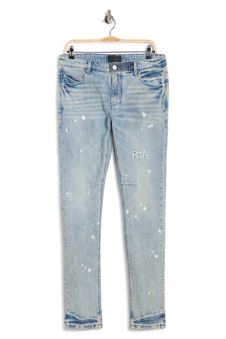 Clayton Skinny Jeans, Alternate, color, SPLATTERED INDIGO DUSK