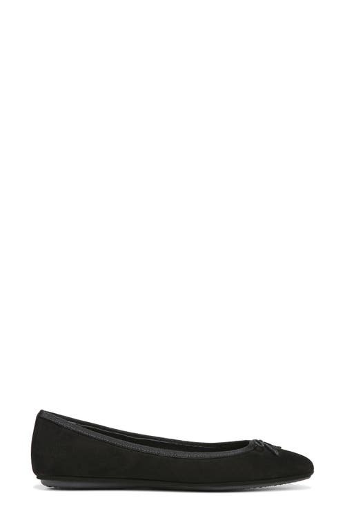 Veronica Beard Beatrix Suede Bow Ballerina Flats In Black