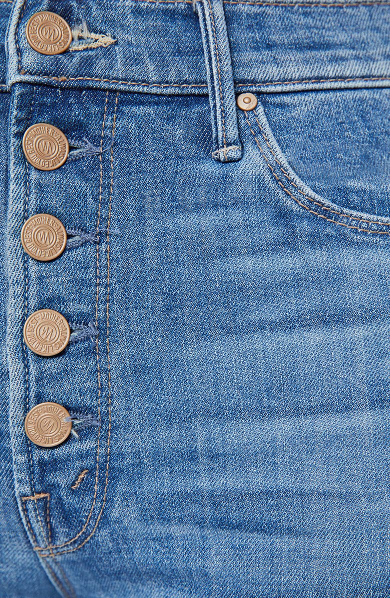 MOTHER The Pixie Dazzler Fray Hem Ankle Jeans, Alternate, color, Boogie Down