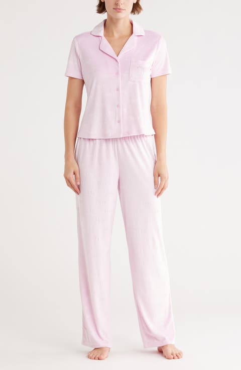 Logo Short Sleeve Top & Pants Pajamas