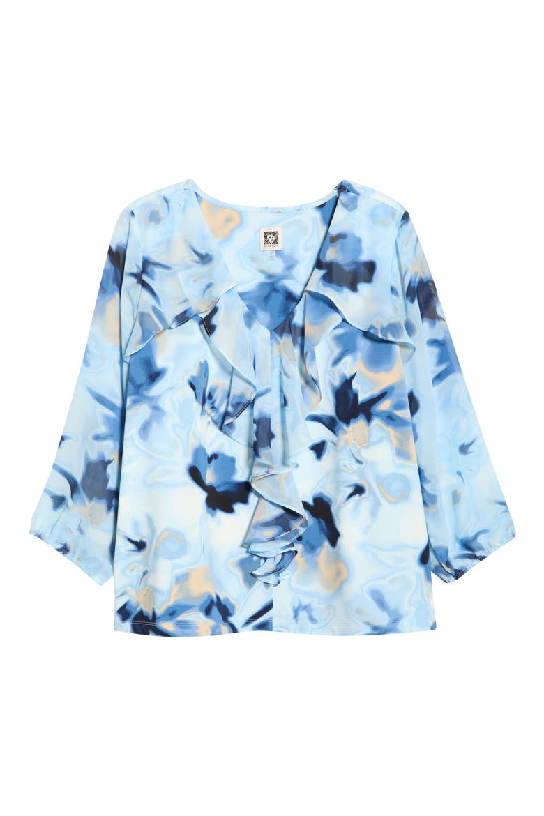 Cascade Ruffle Floral Print Top, Alternate, color, LAKESHORE