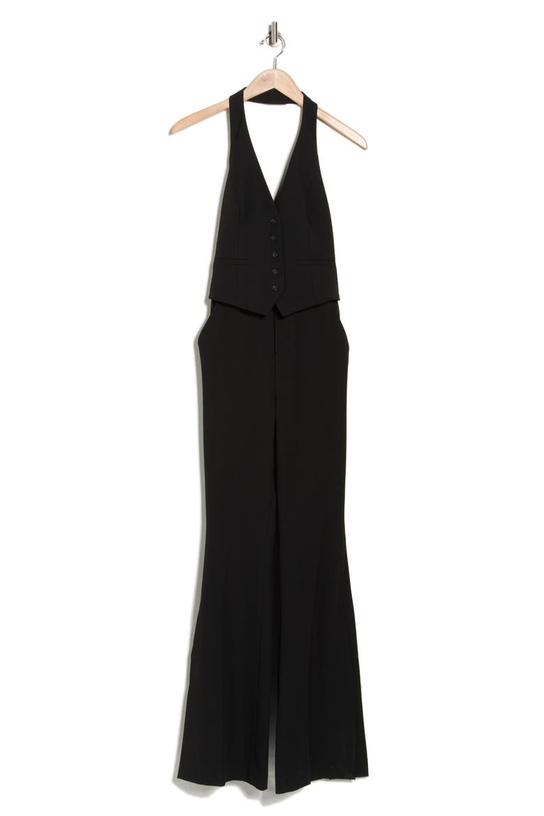 Woodson Halter Jumpsuit, Alternate, color, BLACK