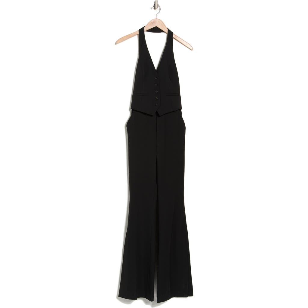 A.l.c . Woodson Halter Jumpsuit In Black