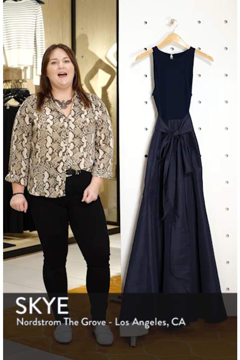 Jersey Bodice Mikado Trumpet Gown video