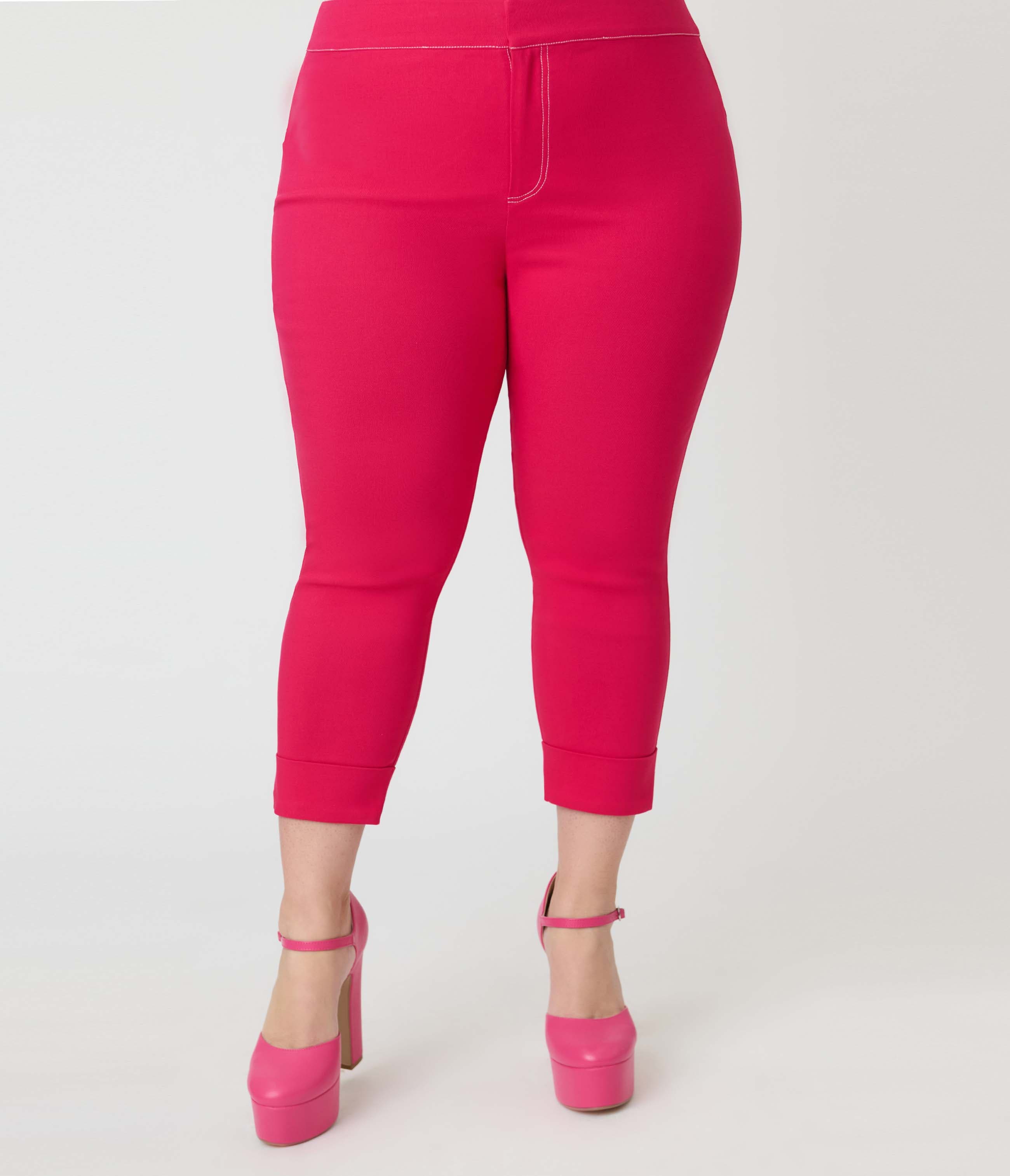Plus Size Kitschy Shaped Pocket Smarty Pants Capris - image 2