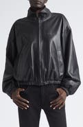 Balenciaga Leather Bomber Jacket