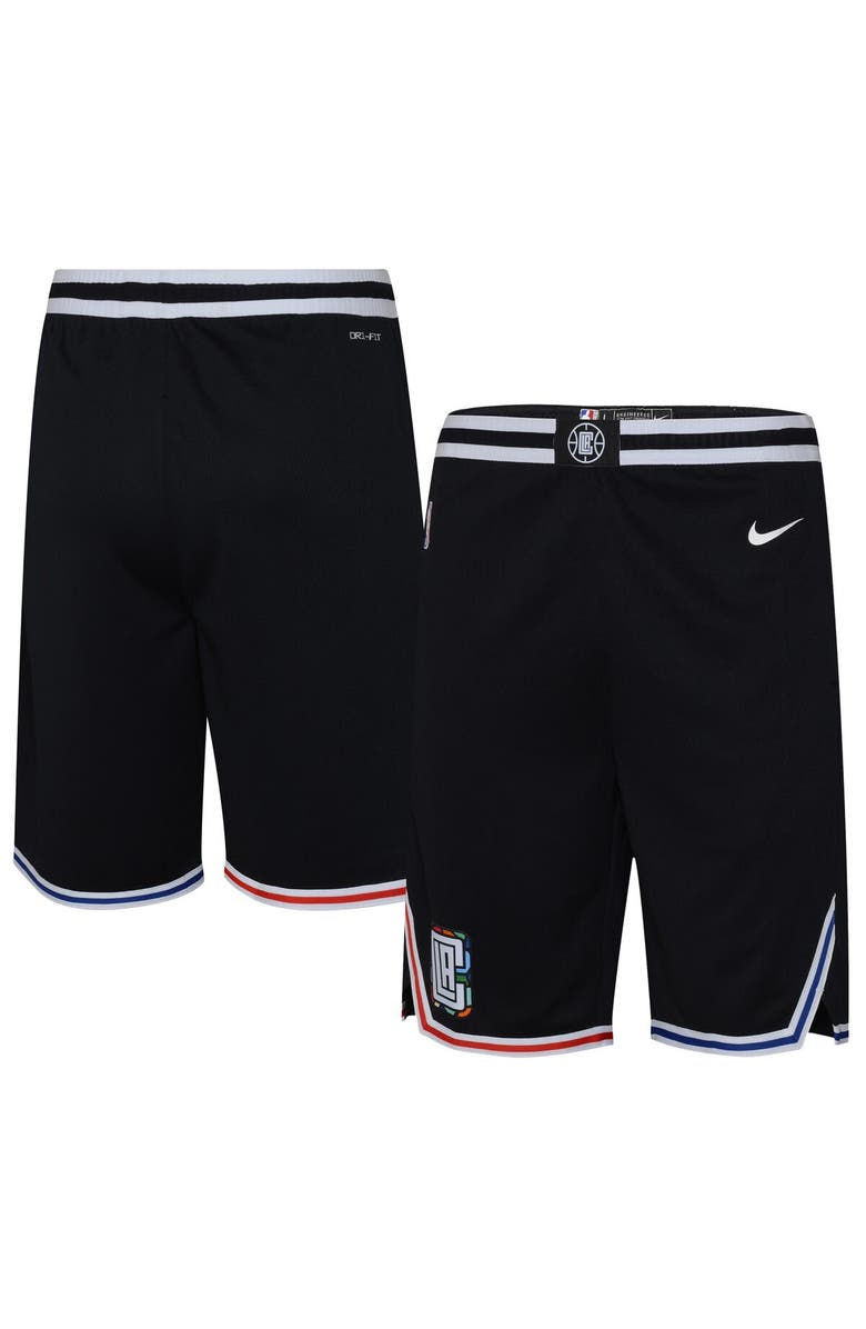Jordan Brand Youth Jordan Brand Black LA Clippers 2022/23 City Edition Swingman Shorts, Main, color, 