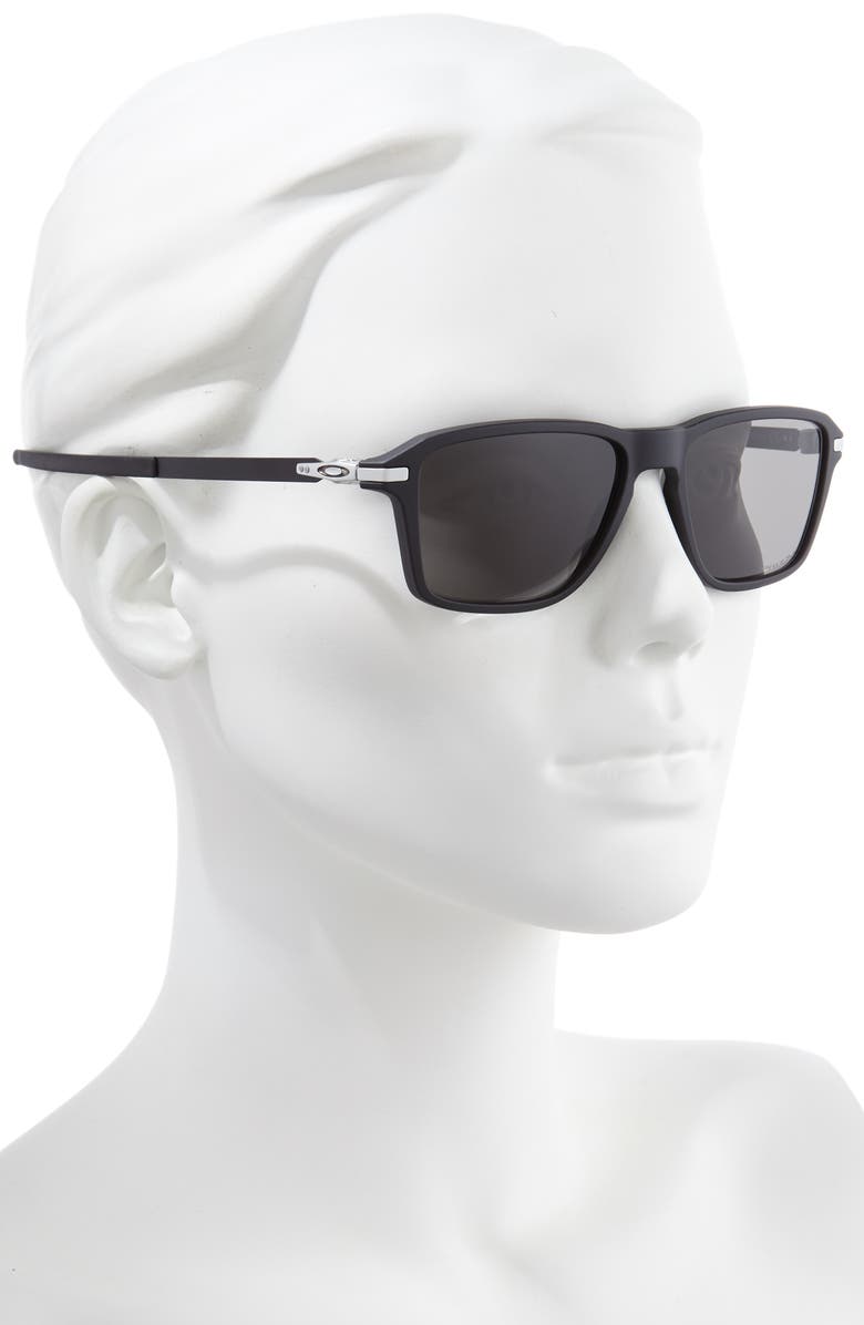 Oakley Wheel House 54mm Square Sunglasses, Alternate, color, Satin Black/ Prizm Grey