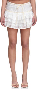 Avec Les Filles Tiered Miniskirt