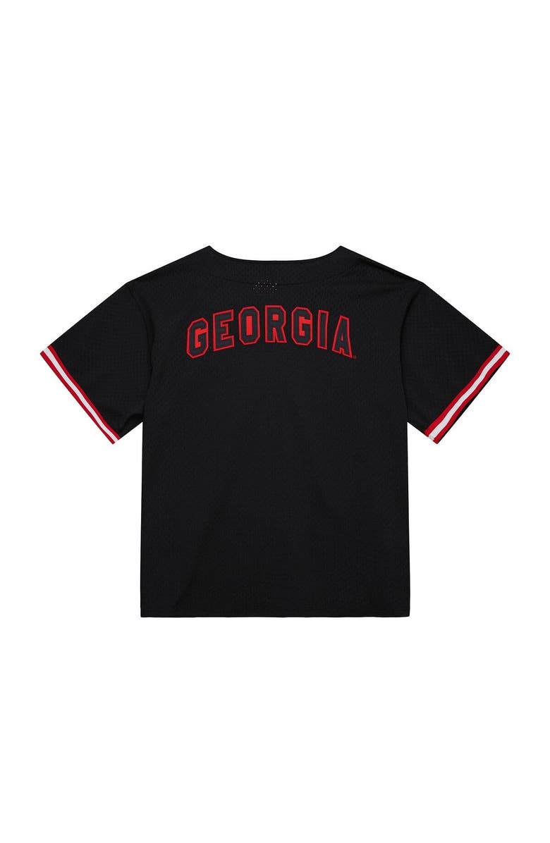 Mitchell & Ness Men's Mitchell & Ness Black Georgia Bulldogs Game Time Vintage Mesh Button Front Top, Alternate, color, 