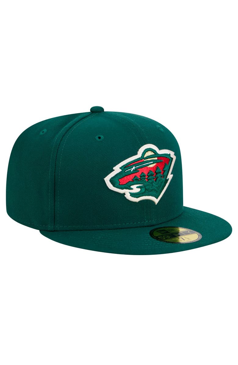 New Era Men's New Era Green Minnesota Wild Core 59FIFTY Fitted Hat, Alternate, color, Green