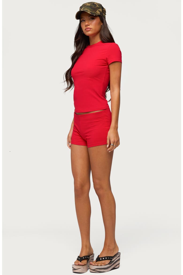 Briony Fitted T-Shirt, Alternate, color, RED