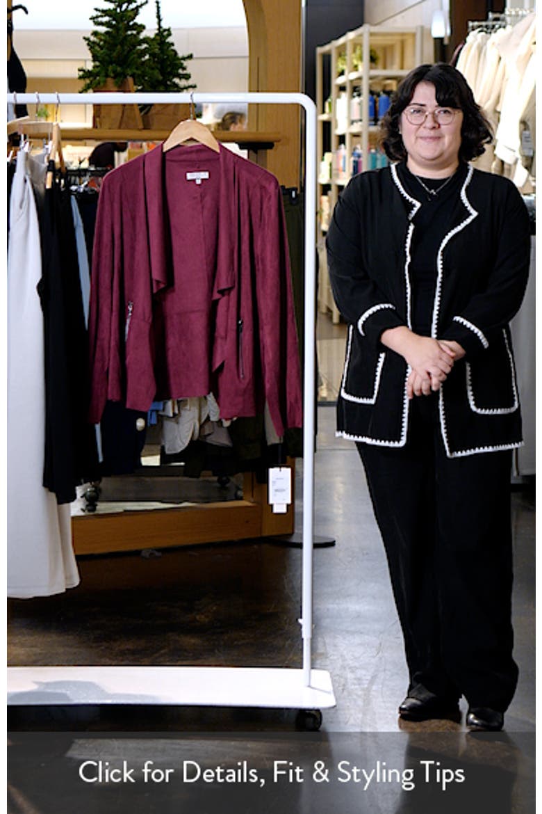 Drape Front Faux Suede Jacket video