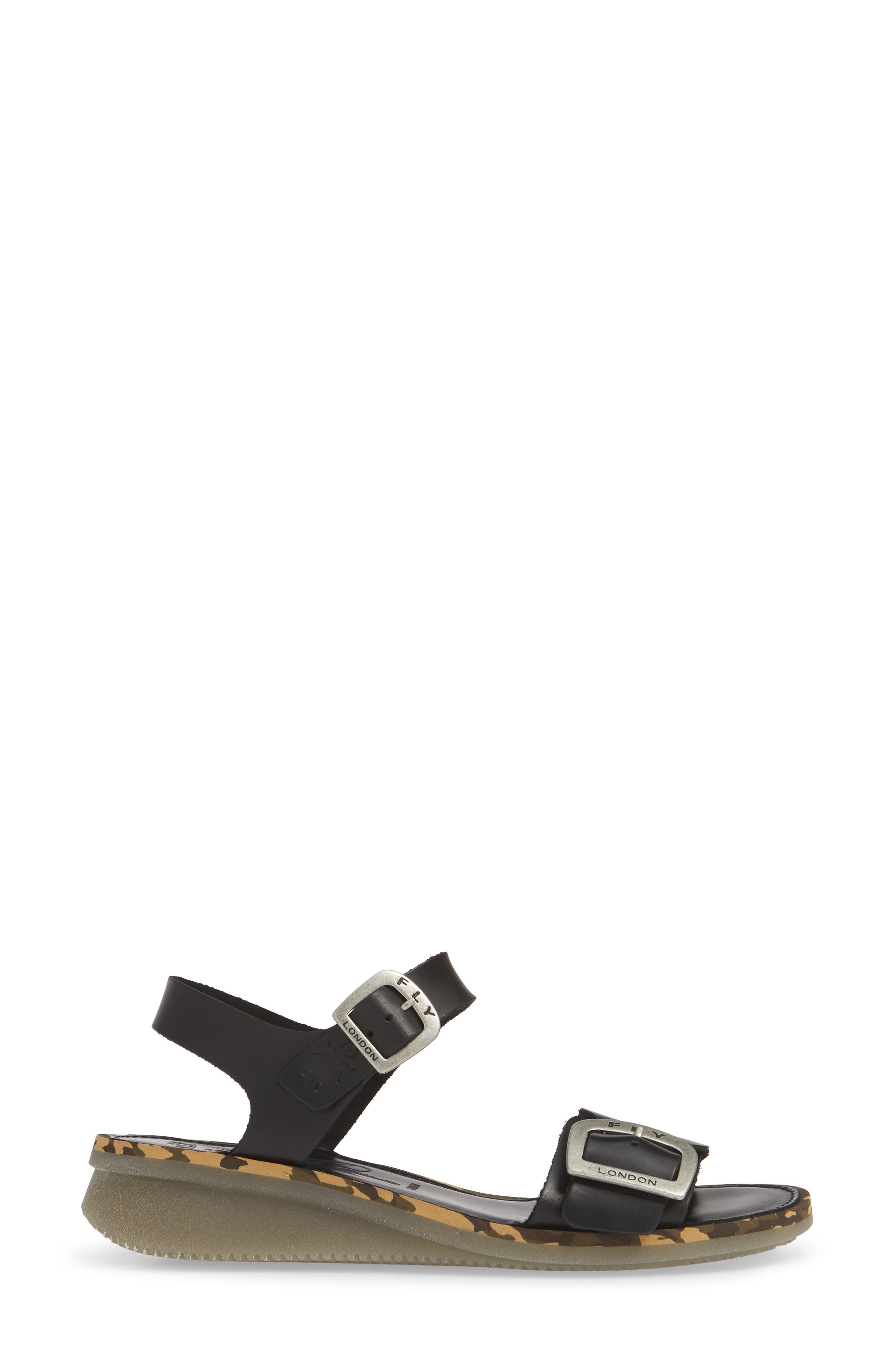 Fly London Comb Sandal, Alternate, color, 