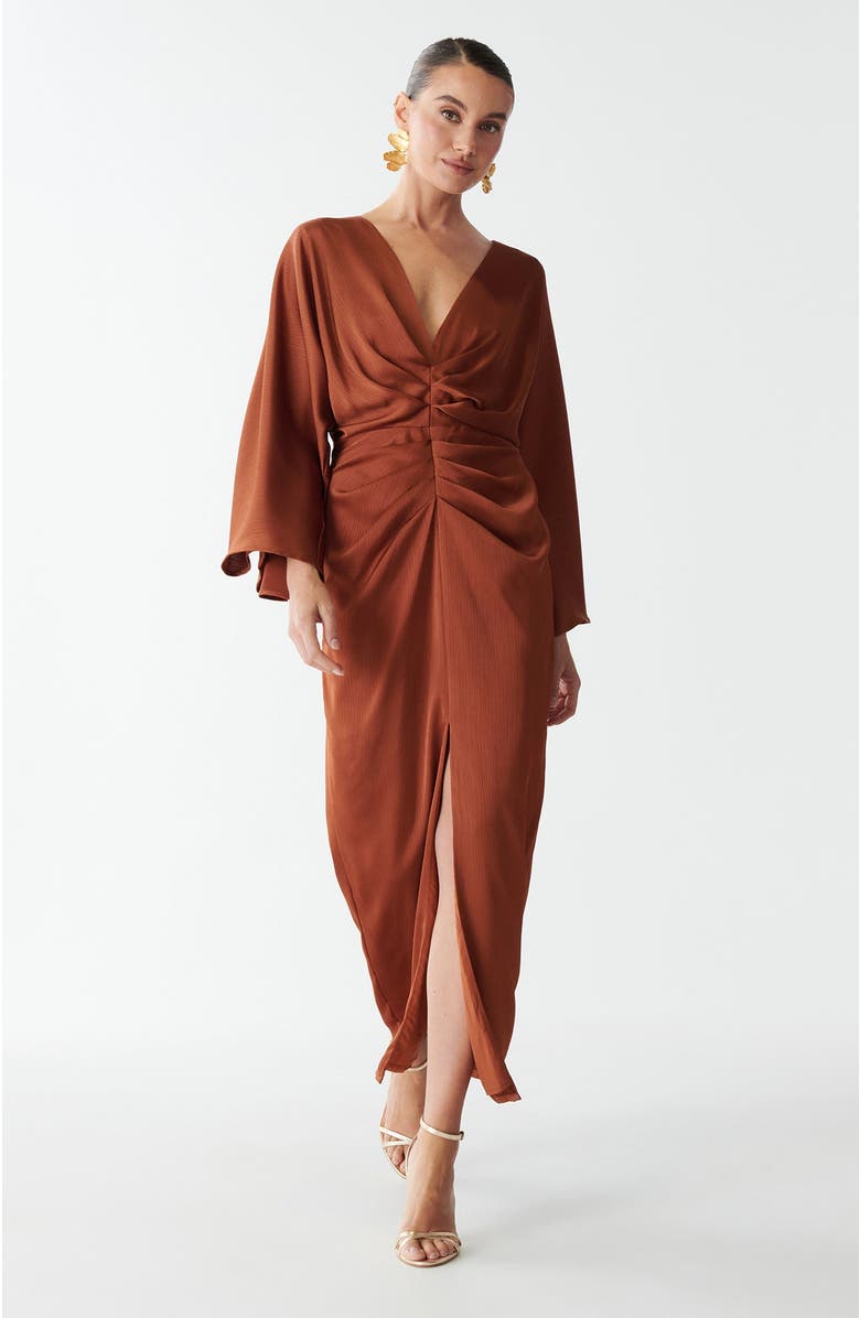 SAVEL Deliliah Midi Dres, Main, color, Rust