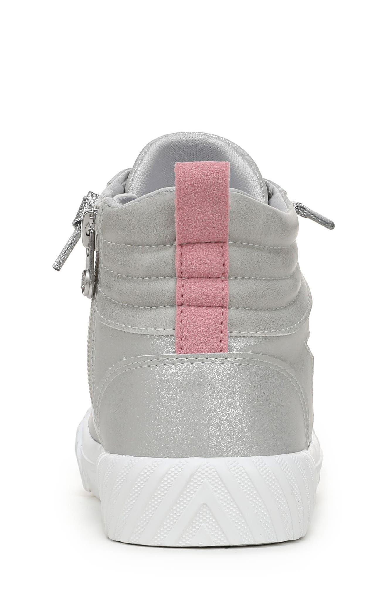 Blowfish Malibu Kids' Wanderland Glitter Star High Top Sneaker, Alternate, color, Grey / Silver Glitter