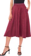 Halogen® Faux Suede Wide Leg Culottes