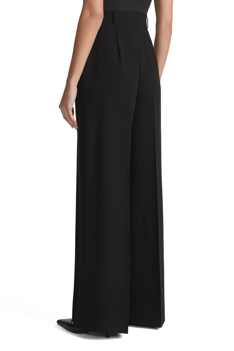 Thames Finesse Crepe Wide Leg Pants, Alternate, color, BLACK