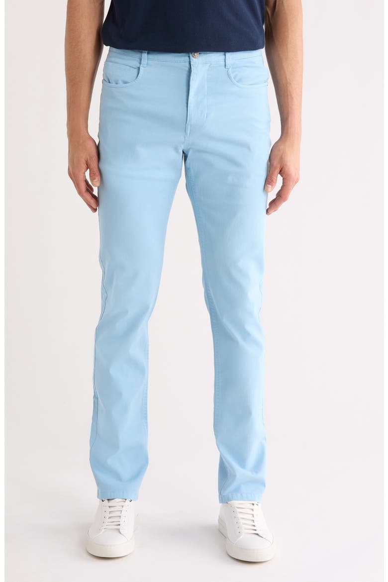 Stretch Cotton Blend 5-Pocket Pants, Main, color, OCEAN BLUE