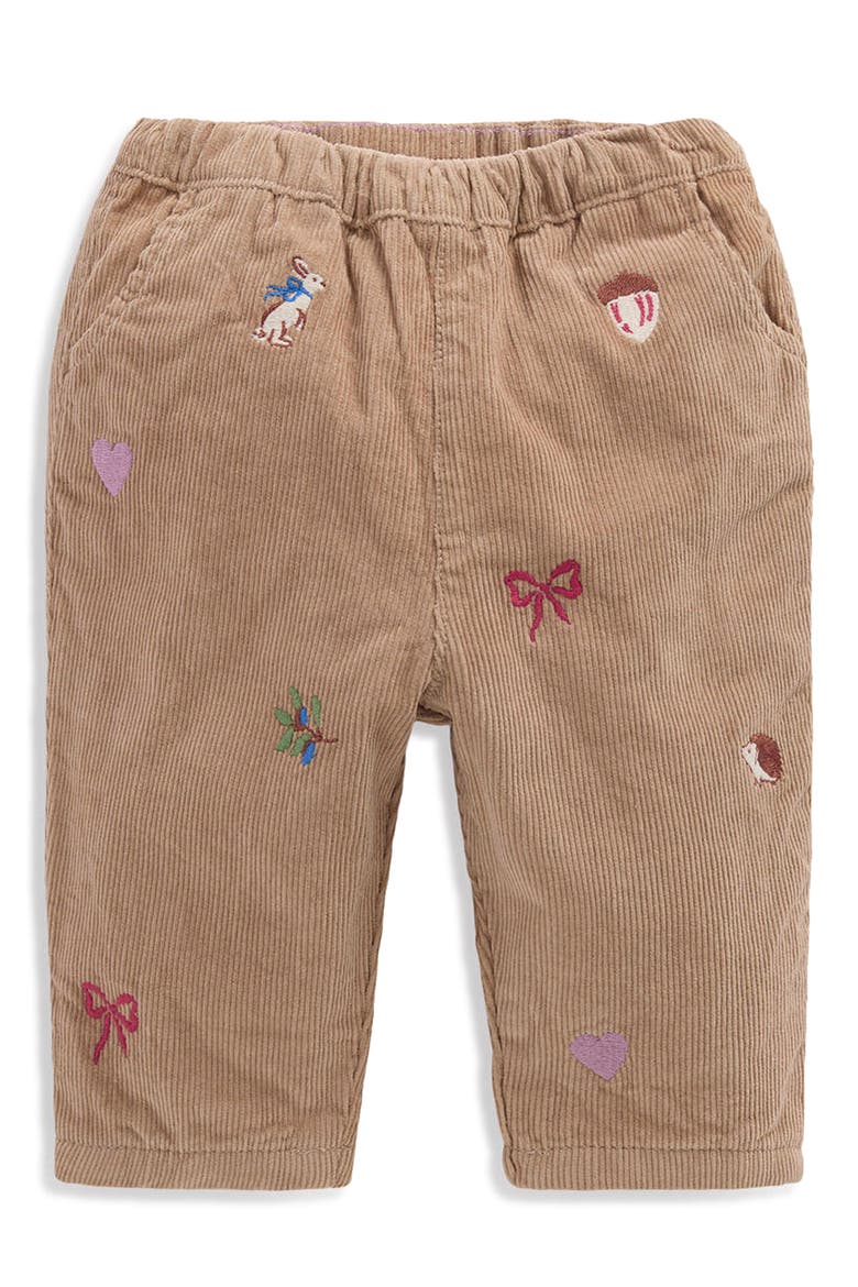 Kids' Embroidered Corduroy Trousers, Main, color, EMBROIDERED TAUPE