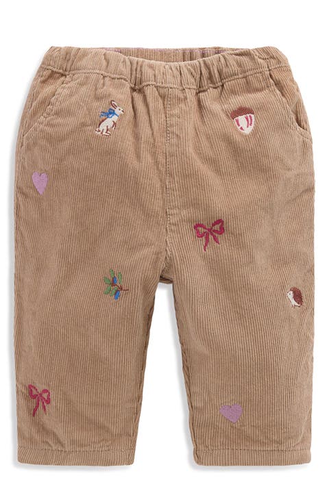 Kids' Embroidered Corduroy Trousers