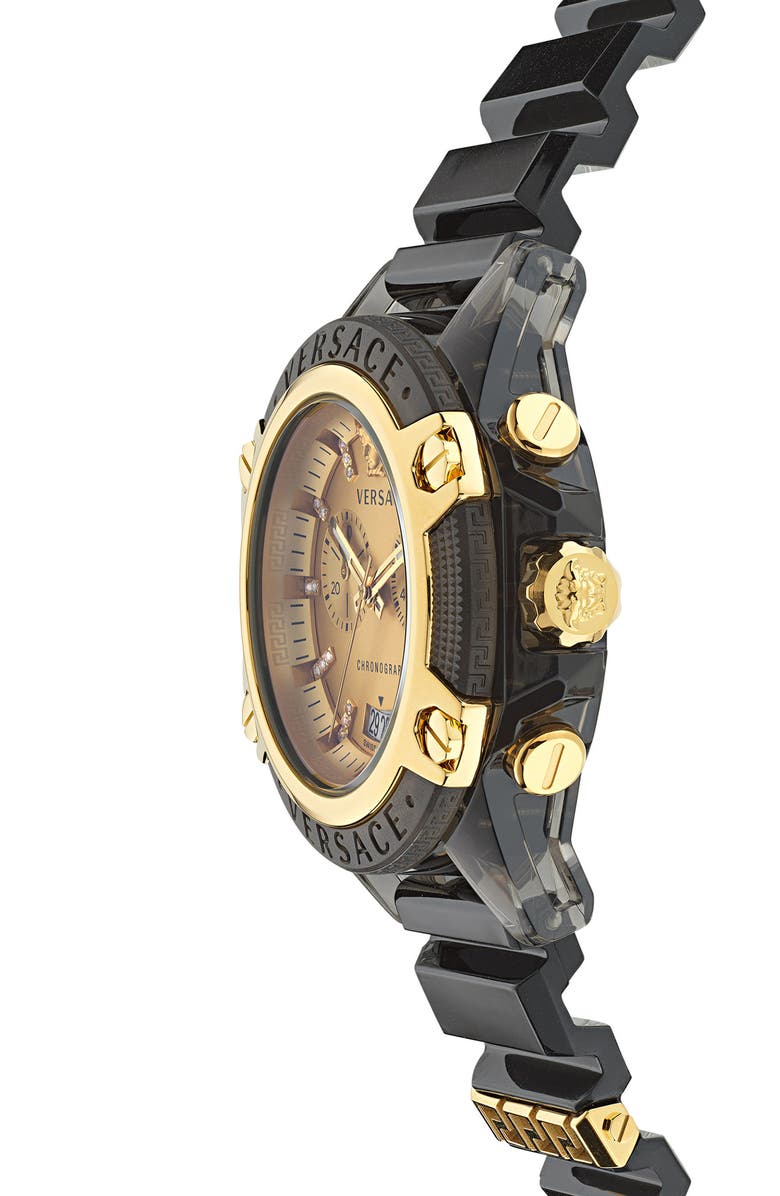 Versace Icon Active Silicone Strap Watch, 44mm, Alternate, color, 