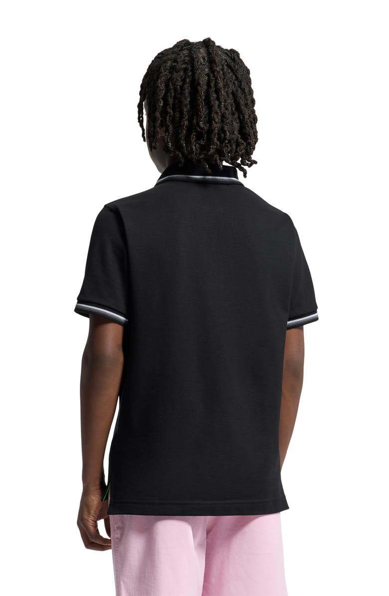 Psycho Bunny Kids' Baxter Cotton Pique Polo, Alternate, color, Black