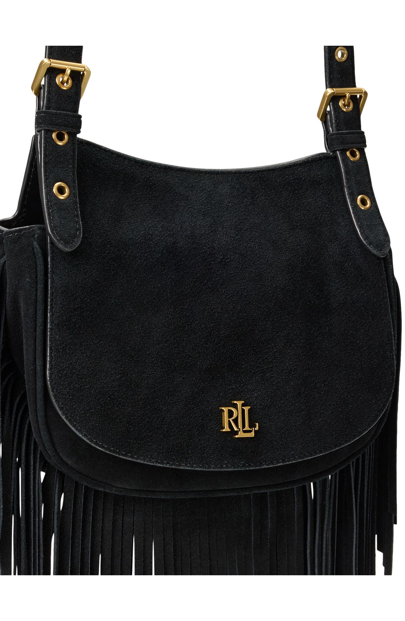 Fringe Marcy Crossbody Bag, Alternate, color, BLACK