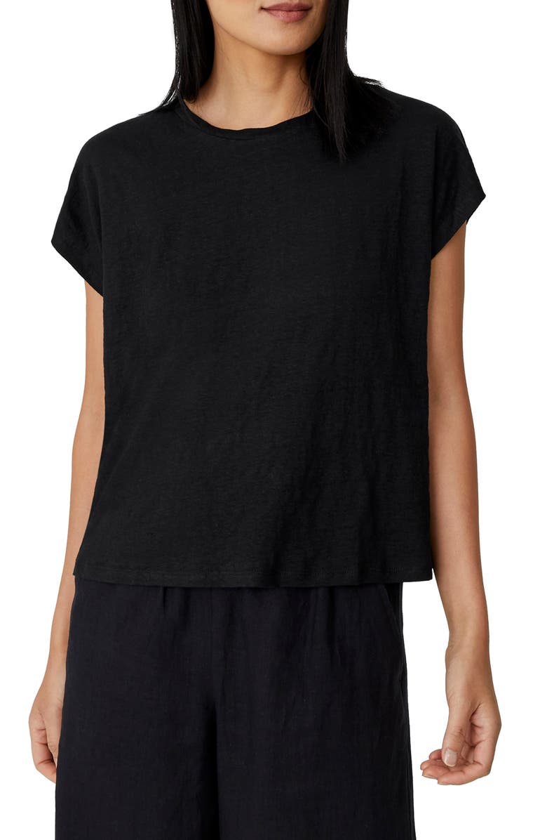 Eileen Fisher Boxy Crewneck Top, Main, color, 