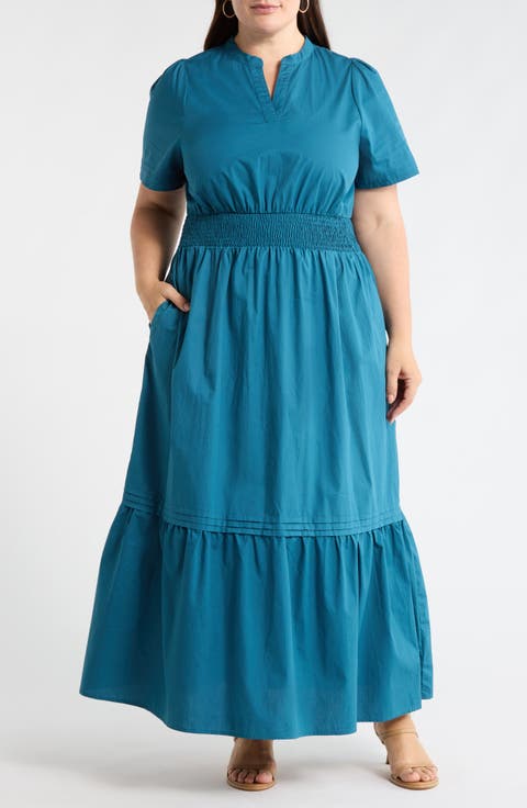 Belraj Cotton Poplin Maxi Dress (Plus)