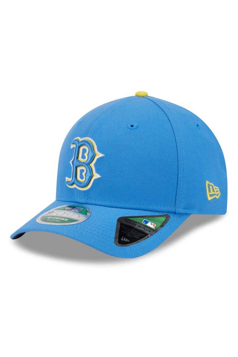 Men's New Era  Light Blue Boston Red Sox Player Replica 9FORTY Adjustable Hat, Main, color, Light Blue