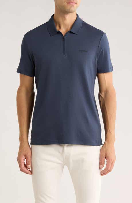 Calvin Klein Short Sleeve Liquid Zip Polo