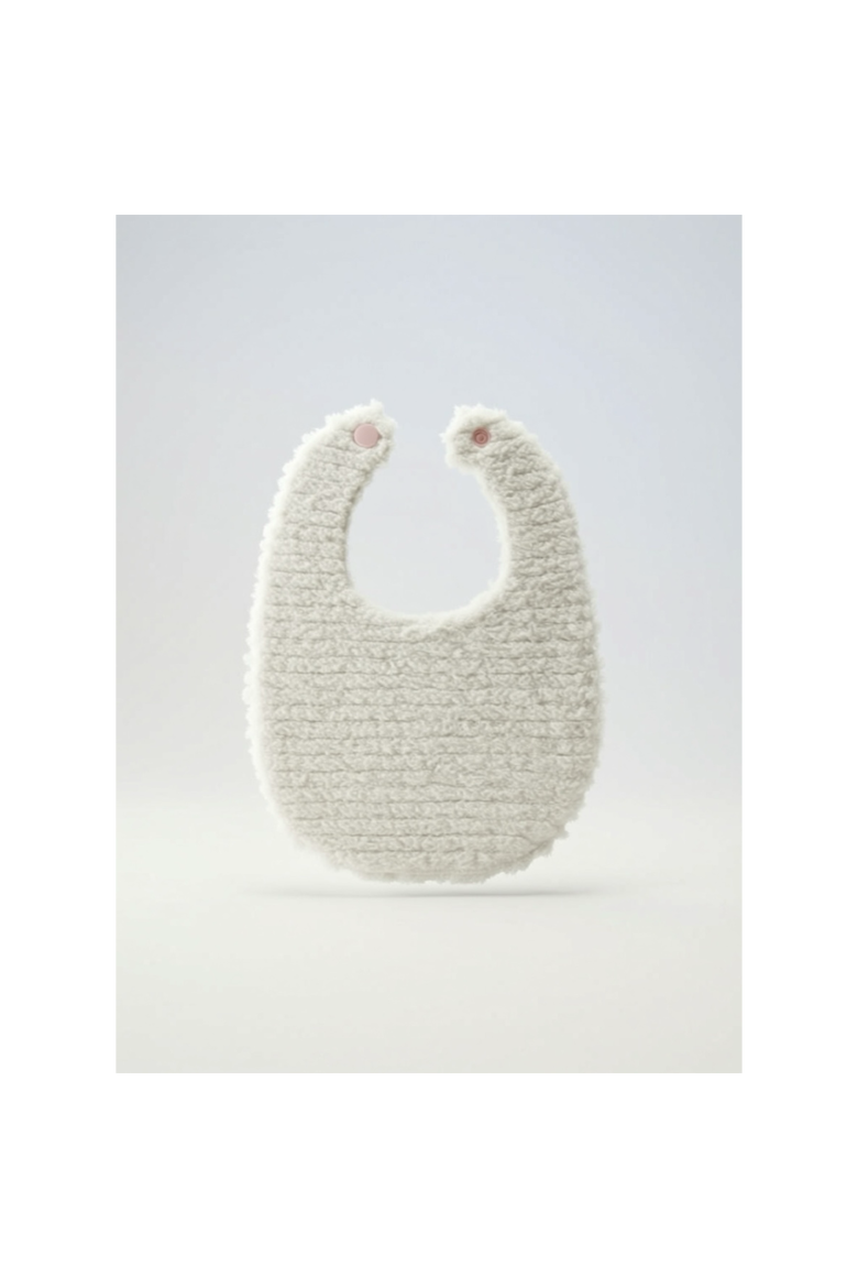 Layette Bib, Alternate, color, Pressed Petal