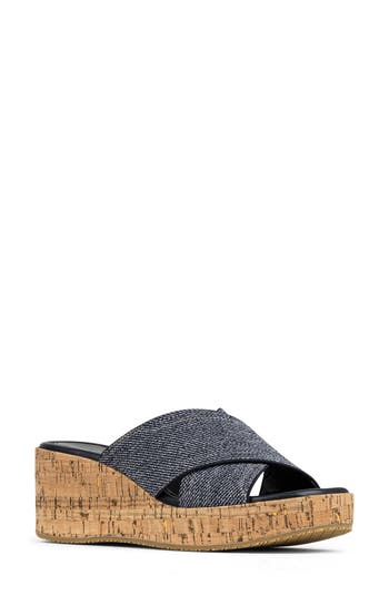 Donald Pliner Jocelyn Platform Wedge Sandal In Purple