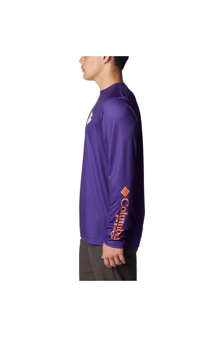 Men's Columbia Purple Clemson Tigers Terminal Shot Omni-Shade Long Sleeve T-Shirt, Alternate, color, Purple