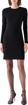 Akris punto Beaded Long Sleeve Stretch Sheath Dress