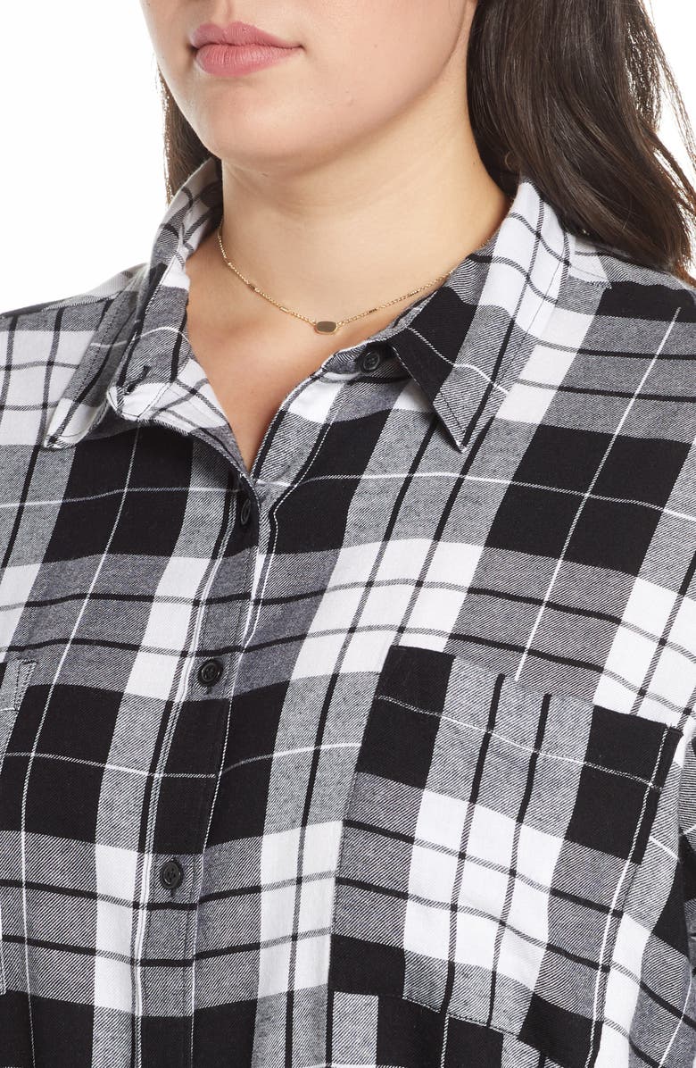 BP. Plaid Boyfriend Shirt, Alternate, color, 