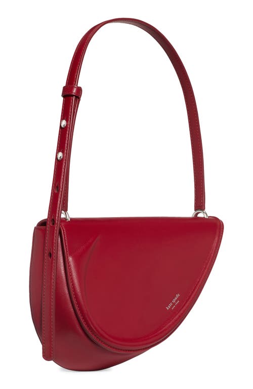 Kate Spade New York The Spade Fine Grain Leather Shoulder Bag In Red