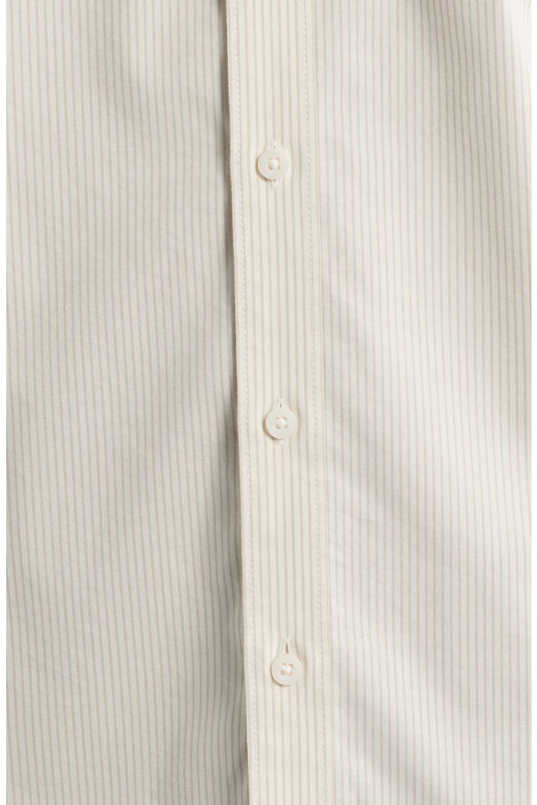 Simple Stripe Button-Down Shirt, Alternate, color, TAN SIMPLE STRIPE