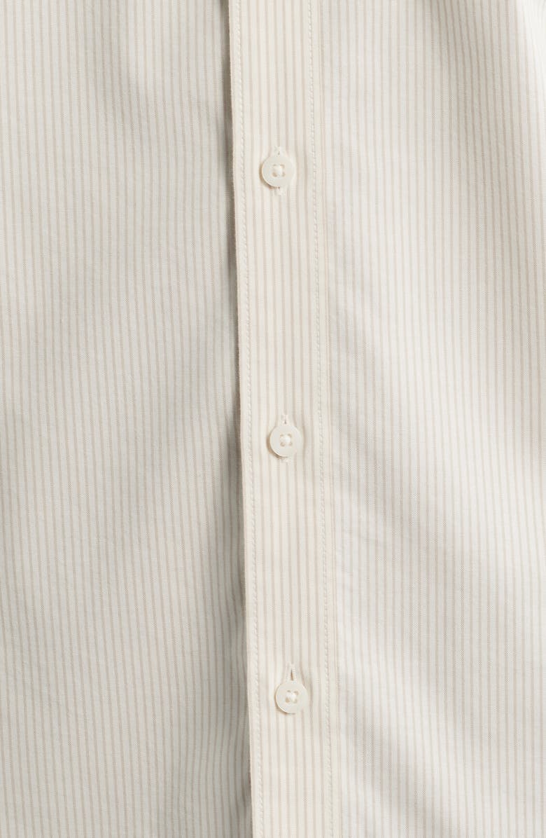 Nordstrom Simple Stripe Button-Down Shirt, Alternate, color, Tan Simple Stripe