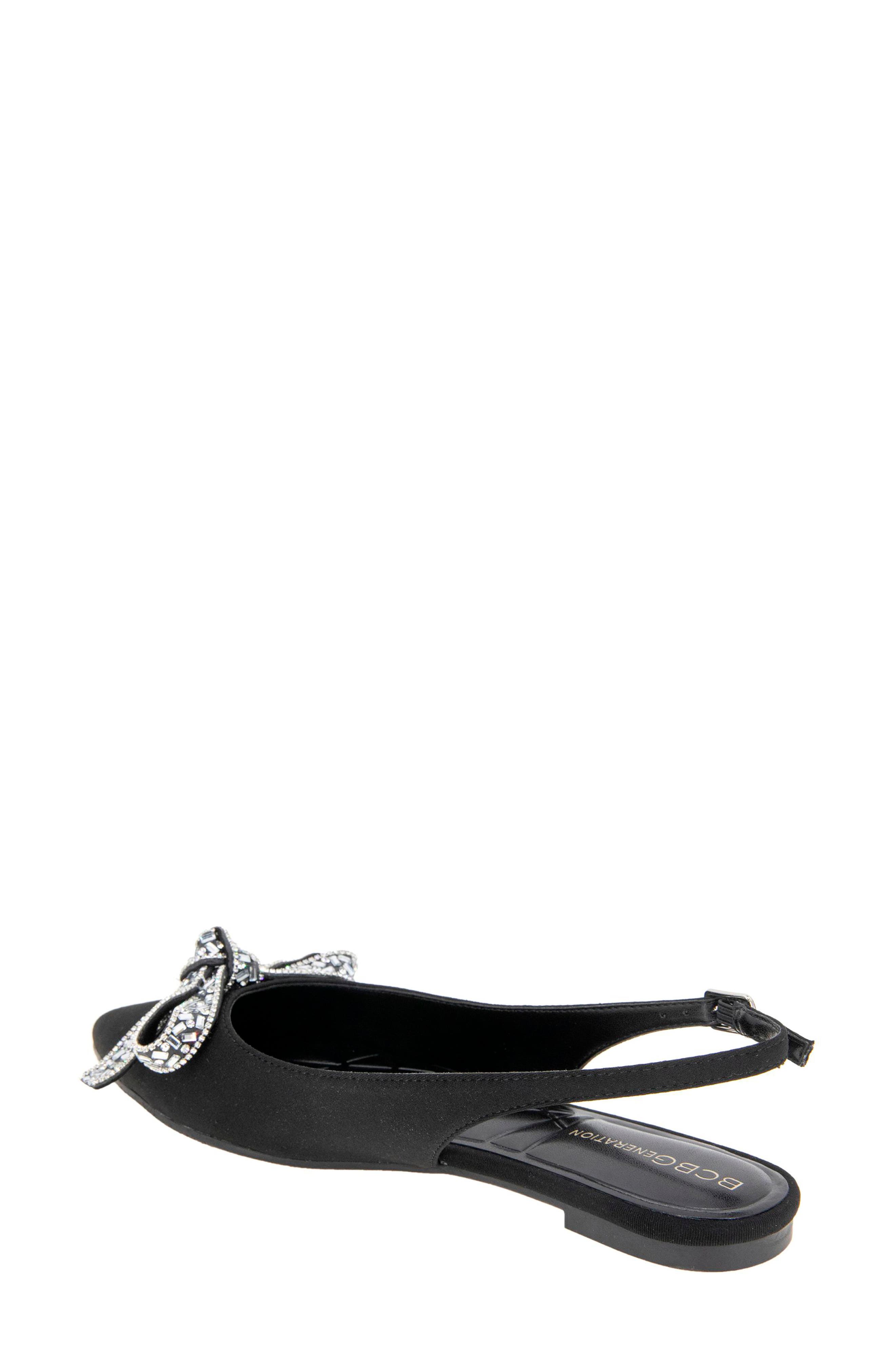 BCBGeneration Katly Slingback Pointed Toe Flat, Alternate, color, Black