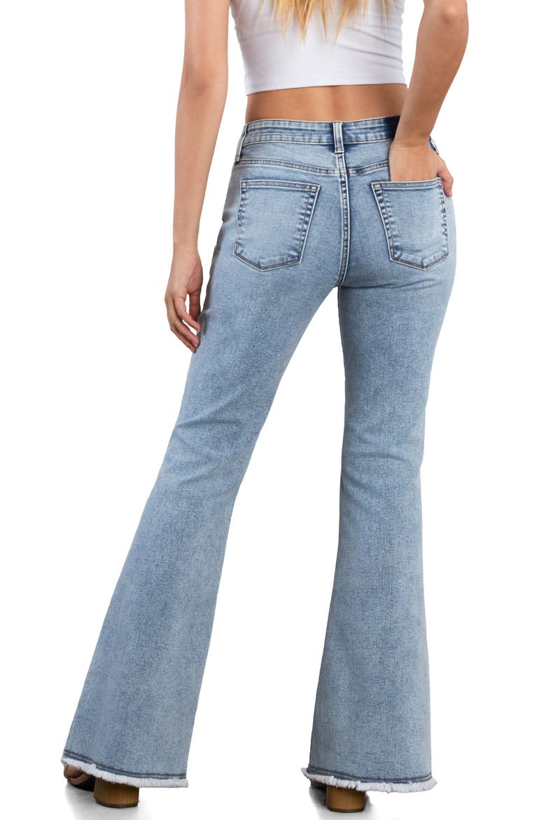 Twisted Tulip Flare Jeans, Alternate, color, TULIP BLUE