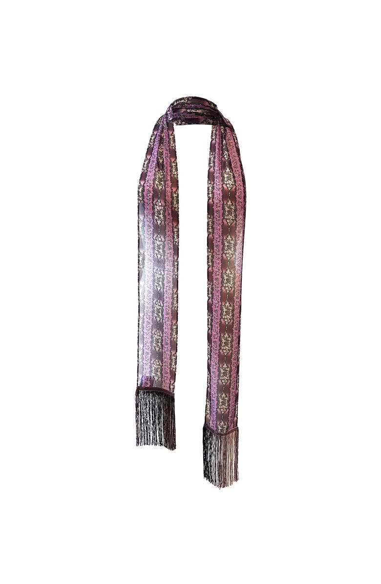 Anna Sui Cameo Stripe Headscarf, Main, color, Orchid
