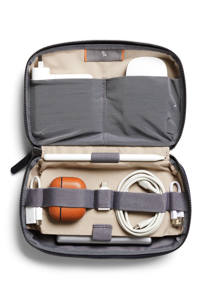 Water Resistant Recycled Polyester & Recycled Nylon Tech Case, Alternate, color, NAVY