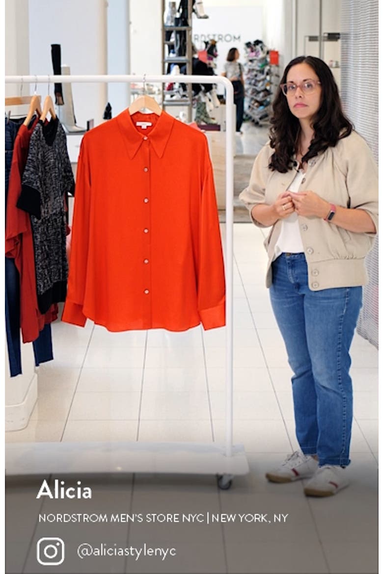 Shaped Collar Silk Blouse video