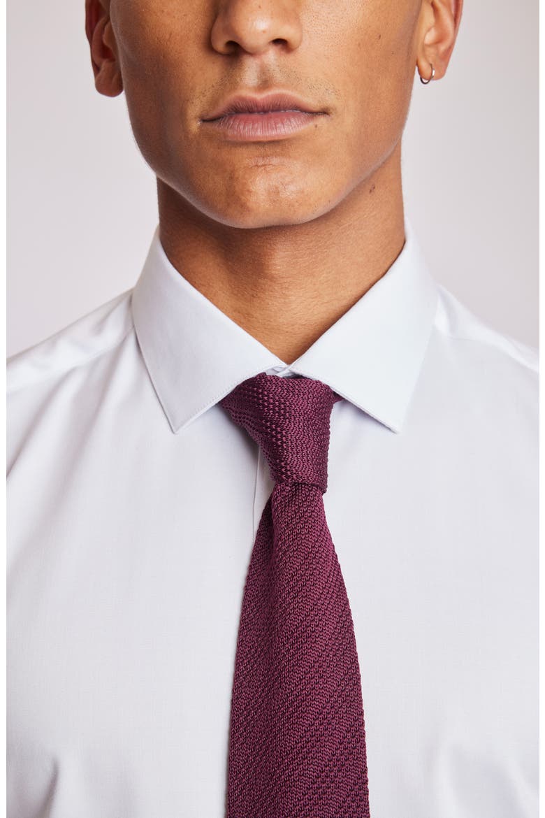 Stanley Solid Knit Tie, Alternate, color, MALBEC