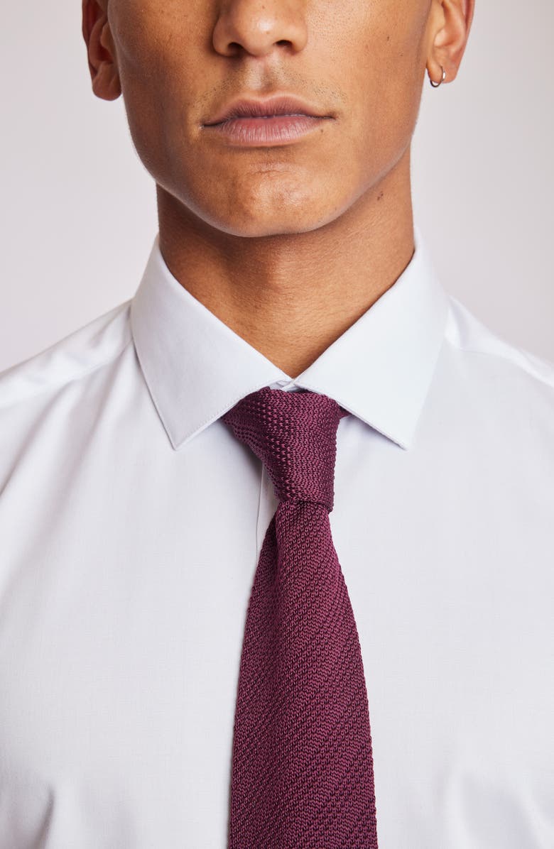 PAISLEY & GRAY Stanley Solid Knit Tie, Alternate, color, Malbec