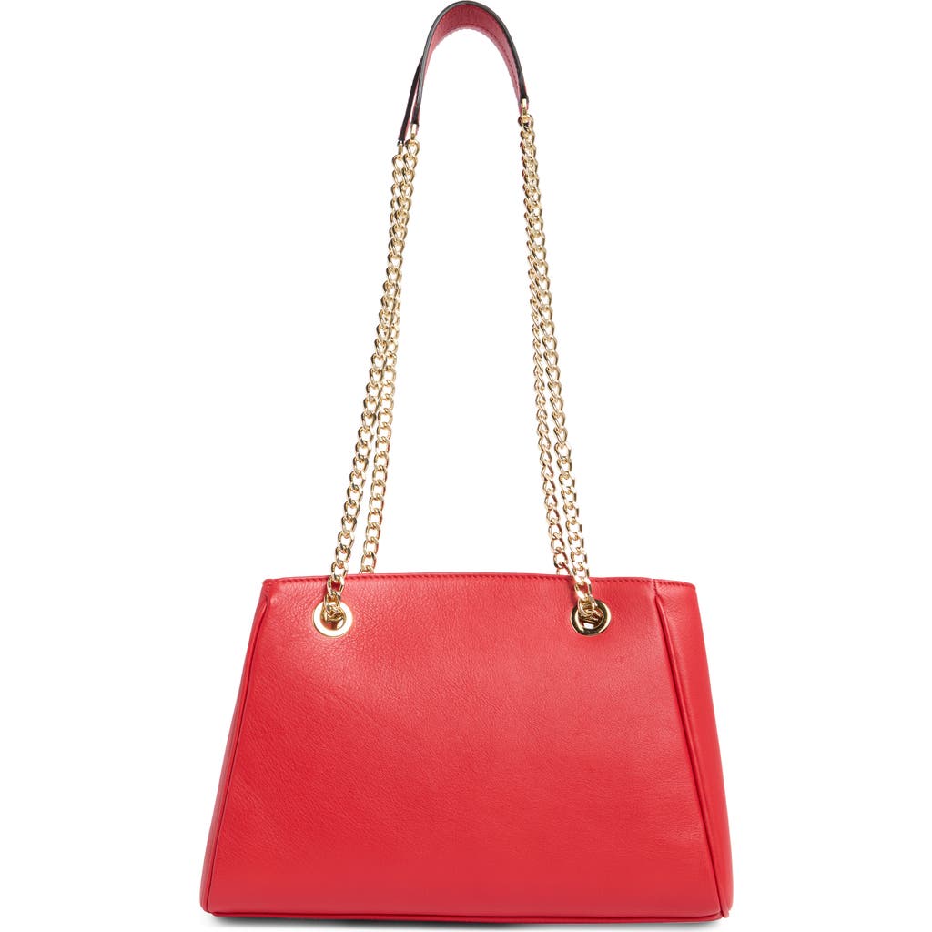 Valentino By Mario Valentino Angelina Signature Leather Shoulder Bag In Red