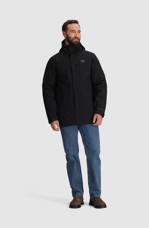 Outdoor Research Foray 3l Waterproof 3-in-1 Parka In Black
